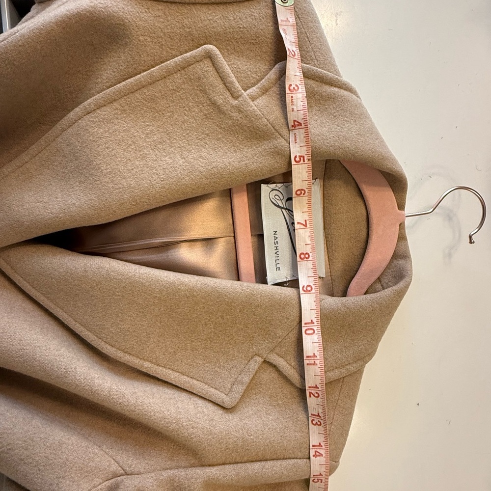 Vintage Brown Tan Camel Hair Trench Coat for Women- Fleurette of California - Picture 15 of 17